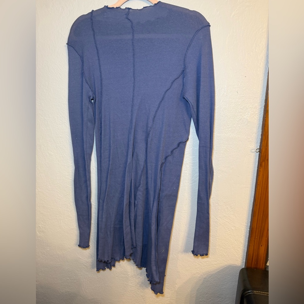Free People Full Swing Oversized Tunic NEW Size Medium in Blue Boho - Picture 3 of 7